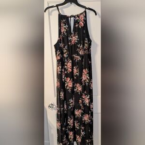 Torrid Black Floral Maxi Dress